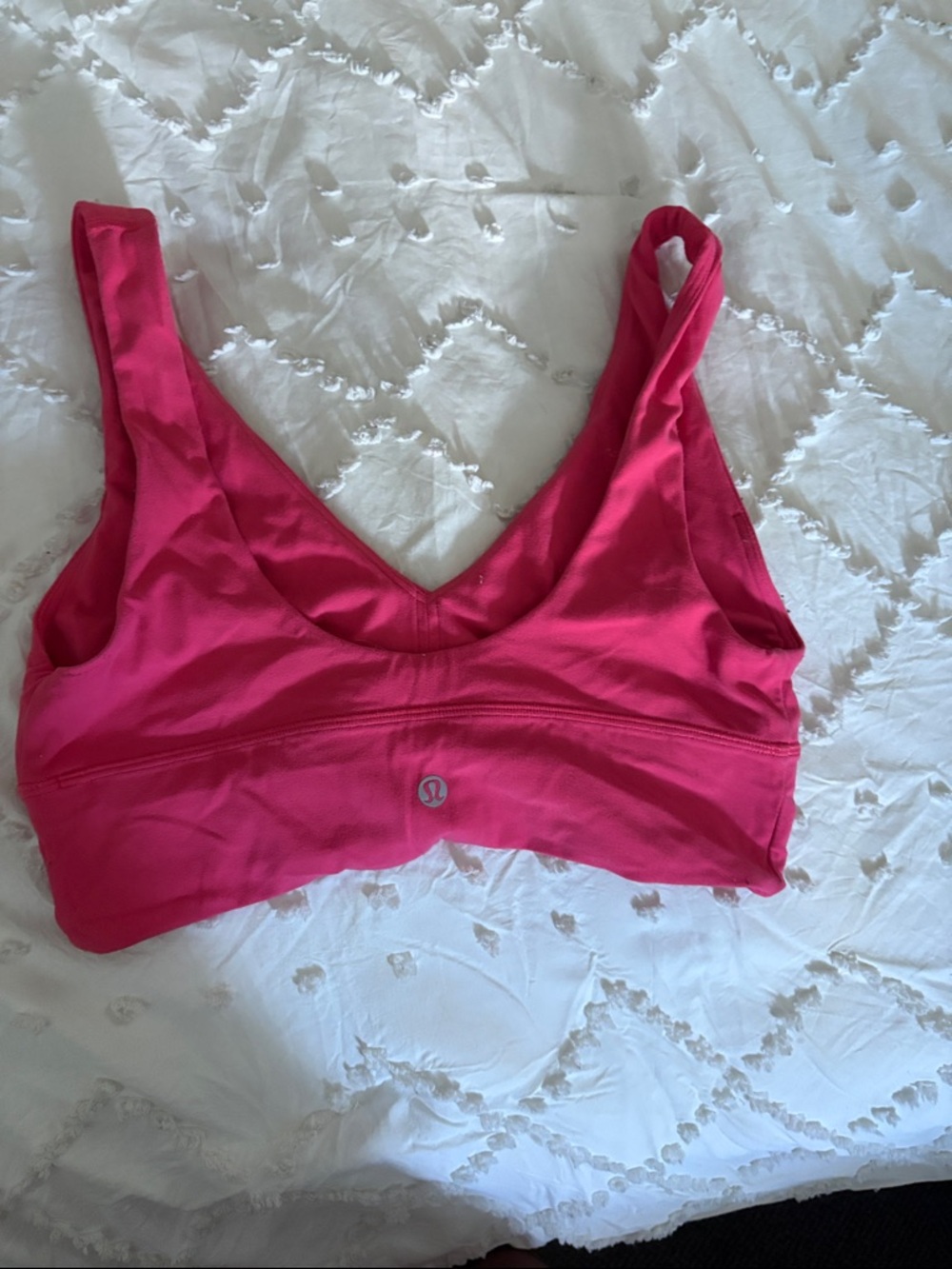 lululemon athletica Hot Pink V-Neck Sports Bra